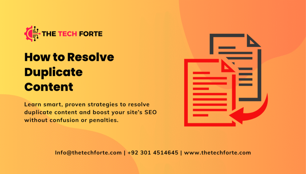 Resolve Duplicate Content